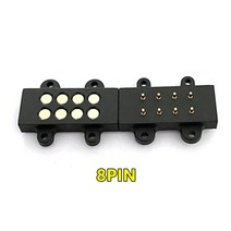 콘넥터 접속자 전선연결단자 dc커넥터 8핀 이중 행 고전류 자석 흡입 스프링 포고핀 커넥터 암수 프로브 D, 01 8pin