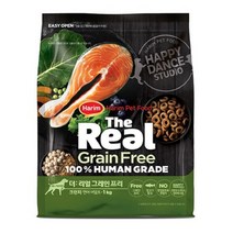 하림펫푸드 더리얼 그레인프리 크런치 연어 강아지사료, 2kg, 생선