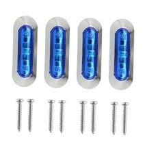GHSHOP 4x LED 트레일러 사이드 마커 외부 마커 RV 트레일러용 LED 트레일러 트럭 클리어런스, 9.2CMx3.2CM, 푸른