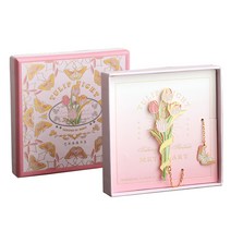 예쁜 책갈피 플라워 메탈 북마크, Tulip 튤립