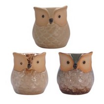 허브인 소이캔들 만들기 젤 캔들재료 DIY, 세라믹용기 부엉이베이지