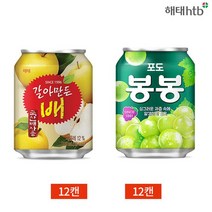해태음료 해태 갈아만든배 포도봉봉 238ml 2종 24캔 세트, 상세페이지참조