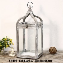 미국식 빈티지 철공예 원목 바람막이 램프 캔들 홀더 유리초롱 펜션 장식-178392, 옵션29