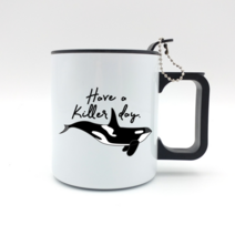 예쁜 스텐머그컵 물컵 캠핑머그컵 고래머그잔, 왼쪽