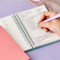 만년형 데일리 스터디플랜 플래너 (4개월용 스케줄러/무광코팅 하드커버/스프링제본), 2. 연핑크