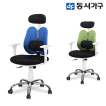 동서가구 화이트 CR003 요추 사무용 공부방 사무실 게이밍 체어 의자 DF631652, 블랙