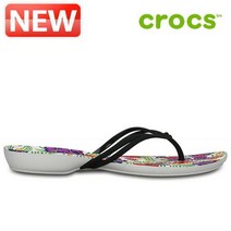 크록스 슬리퍼 40- 204196-0CV Womens Crocs Isabella Graphic Flip 여성