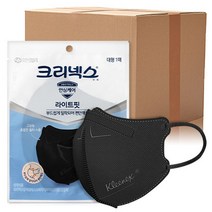 크리넥스 마스크 KF80마스크 황사 미세먼지 대형 블랙, 40매