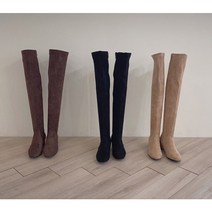 미스유 3cm스웨이드스판 싸이하이롱부츠 (225-250)