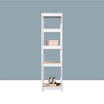 스피드랙 틈새선반 W300 X D400 무볼트 조립식 철제 앵글 선반, 화이트:H2100 5단