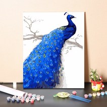 urkoteer DIY 세계 명화 그리기 세트 40 x 50 cm 피포페인팅 꽃 해바라기 풍경화/원목 액작, 공작-05-FJ1400