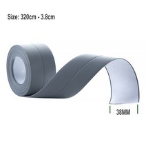 셀프 균형 스쿠터 전동휠 PVC 방수 벽 스티커 자기 접착제 싱크 스토브 균열 스트립 주방 욕실 욕조 코너, 01 Gray, 01 38mm_01 1M_01 1mm