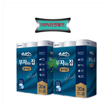 모나리자 부자되는집 3겹 벨벳데코 천연펄프 30m 30롤 롤화장지, 2팩