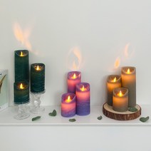 LED 양초 촛불 크리스마스 캔들 전기초 캠핑조명 3컬러, 그린캔들, 20cm