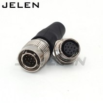 산업 카메라 커넥터 자동 플러그 소켓 hirose 12 핀 HR10A-10R-12S/HR10A 10p-12p, [03] plug and socket