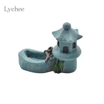 일본 젠가든 모래 정원 Zen Garden 연못 타워 액세서리 타워 수지 힐링 ASMR, 푸른