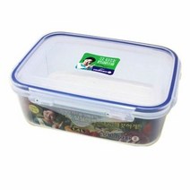 밀폐용기 냉장고 정리용기 김치통 보관통 사각 1.4L, 단품