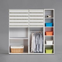 [천삼백케이] [플레인홈] 이라네 롤스크린 드레스룸 선반 세트 1800 (착불), 아이보리-B타입