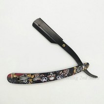 이발소 남성용 면도기 스트레이트 에지 이발사 수동 수염 면도 및 관리 교체 용 블레이드 선물, BLACK