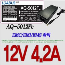 12V 4.2A 3.5A 3.33A 3A 애니프로 에이메카 그린아이티씨 호환 국산 어댑터, 1개, 어댑터 + 3구각 파워코드 1.0M