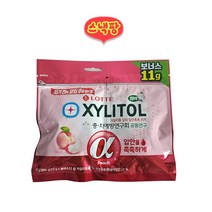자일리톨 알파 입안촉촉 피치 리필 껌 84g(73g+11g)
