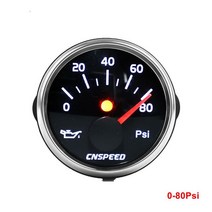유면계 유량계 12v /24V 2 "52mm 레이싱 카 오일 압력 게이지 0-10bar 0-80psi 오일 압력 게이지 센서, 02 Oil Pressure Psi
