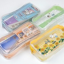 초등학생 화장품 수납 투명 캐릭터 파우치 미니가방 들고다니는 마스카라