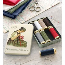 [얀스토어] 아플리케 자수실 세트 구터만 폴리사 재봉실 노스텔지아 틴케이스 (8색상), 640950