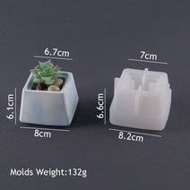 실리콘몰드 수제 석고 시멘트 금형마름모 패턴 화분 수제 콘크리트 용기 실리콘 몰드 시멘트 양초 항아리, 01 A