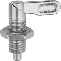 Kipp 03099-10506A6 Stainless Steel Cam Action Indexing Plunger Style B Inch Natural Finish 6 mm, 1, 5/8-11