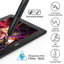 드로잉 태블릿 그래픽 패드 UGEE U1600 드로잉 디스플레이 그래픽 태블릿 펜 모니터 디지털 127% sRGB 8192, 한개옵션1, 한개옵션0