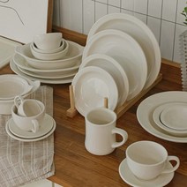 시라쿠스 뉴욕 테이블 웨어 화이트 접시 볼 밥그릇 국그릇, 원형접시 18cm