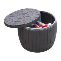 야외 수납장 농기구보관함 발코니 데크 플라스틱창고 발코니 보관 캐비닛 버킷 야외 태양 보호 방수 대용량 가정용 장난감 상자 의자에 앉을 수 있습니다, N.중국 캐비닛  1