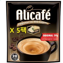 알리카페 오리지널 5팩 (20티백 x 30g) / 원조성분 그대로 / 말레이시아 총판에서 직발송, 20개, 30g