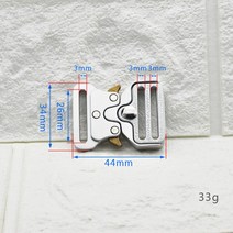 버클 스트랩 후크 D링 Meetee 1/2/4 개 ID25-50mm 금속 릴리스 버클 야외 전술 벨트 스트랩 웨빙 조정 DIY, 10 Silver-26mm_02 2Pcs
