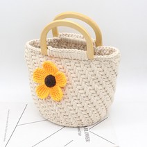 소풍 캠핑 귀여운 바구니 핸드백 핸드메이드 diy 수예 키트 집순이 선물 짠가방 만들기