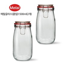 미르 클립 메탈글라스 자, 1.6L, 2개