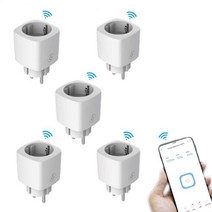 스마트싱스 스마트플러그 16A EU 스마트 Wifi 전원 플러그 모니터 포함 Tuya 라이프 앱 EWelink 소켓 콘센트 Alexa Google 홈과 함께 작동, [01] Eu 플러그, [05] 5PCS
