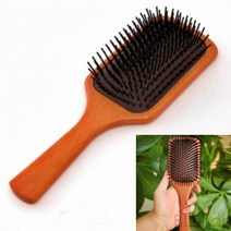 클래식 원목 쿠션 헤어 브러쉬 나무빗 큰빗