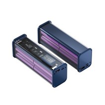 파워뱅크 자작배터리 캠핑용배터리 전문 PD22.5W DIY 배터리 충전기 케이스 빠른 8PCS 18650 폴리머 20000m, 02 파란, 02 파란