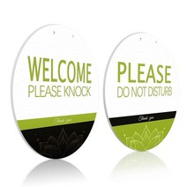 Putuo Decor Meeting in Progress PVC 사인 Welcome Please Come Sign 사무실 테라피 클리닉 양면 행거 플라크141749, Green