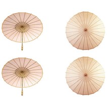 Koyal Wholesale 81.3cm(32인치) 복숭아 종이 양산 결혼식 파티 경품 여름 그늘용 4팩 우산