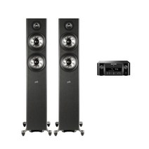 마란츠 M-CR612 + 폴크오디오 Reserve R600 분리형 하이파이 오디오 세트, 블랙, 블랙