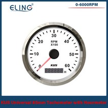 타코미터 rpm측정기 알피엠측정기 RPM측정기 Tus 범용 방수 85mm 엔진 자동차 보트 오토바이 타코미터 3000, 05 6KWS