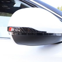 아우디 사이드 미러 스크래치 방지 카본 범퍼가드 스티커 악세사리 A4 A6 Q3 Q5, 2.실버카본(2p)