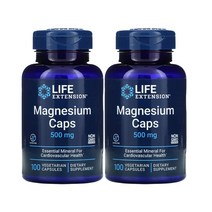 라이프 익스텐션 마그네슘 캡스 구연산 마그네슘 시트레이트 500mg 100베지캡슐 2팩, 상품선택