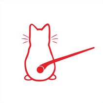 고양이 자동차 스티커 자동차 차체 창문 후면 유리를위한 아트 디자인, 빨간색