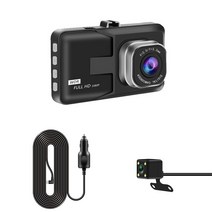 차량용 블랙박스 1080P 자동차 대시 카메라 3 인치 운전 비디오 DVR 루프 레코더 및 야간 투시경 G-센서, 03 With rear camera_02 32G