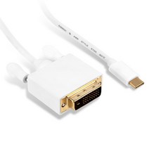 이지넷 USB C타입 TO DVI 듀얼 모니터 연결케이블 고급형 맥북에어 프로 LG그램 연결잭, 1.8m, 1개