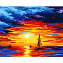 투코비 DIY 유화그리기 40x50 노을진 바닷가 G293